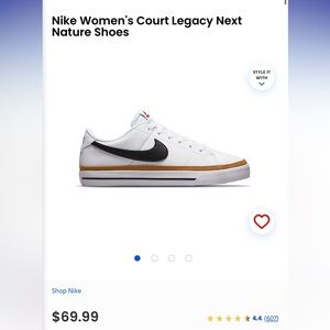 White/black/brown Nike court Legacy